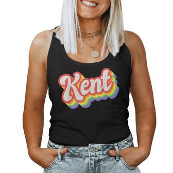 Kent Pride Month Lgbtq Rainbow Flag Name Personalised Women Tank Top | Mazezy