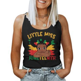 Kids Little Miss Junenth Girl Toddler Black History Women Tank Top Basic Casual Daily Weekend Graphic - Seseable