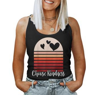 Be Kind Choose Kindness Vintage Inspirational Kindness Kind Women Tank Top | Mazezy