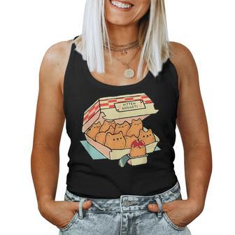 Kitten Nuggets Fast Food Cat And Chicken Nugget Lover Quote Women Tank Top | Mazezy