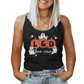 Labor And Delivery Halloween Pumpkin L&D Boo Crew Nurse Women Tank Top - Monsterry