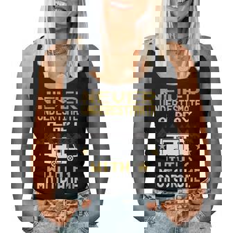 Lady Motorhome Never Underestimate Women Rv Women Tank Top Basic Casual Daily Weekend Graphic - Seseable