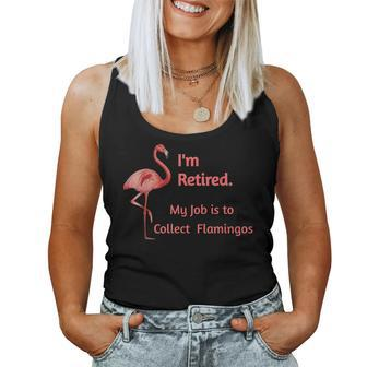 Lawn Pink Flamingo Retirement Animal Lover Retirement Women Tank Top | Mazezy AU