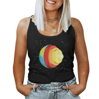Layers Of The Earth Geology Teacher Student Women Tank Top | Mazezy