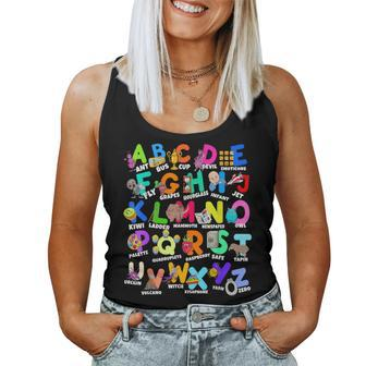 Learn Alphabet Abc's For Boys Adults Preschool Teacher Women Tank Top - Monsterry