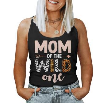 Leopard Mom Of Wild One Jungle 1St Birthday Decorations Women Tank Top - Seseable