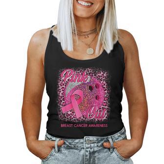 Leopard Pink Out Bowling Tackle Breast Cancer Awareness Women Tank Top - Monsterry