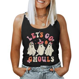 Let's Go Ghouls Halloween Ghost Costume Girls Women Tank Top - Seseable