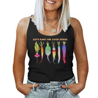 Let’S Root For Each Other Lgbtq Pride Month Plant Vegetable Plant Lover Women Tank Top | Mazezy