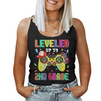 Leveled Up To 2Nd Grade Gamer First Day Boys Back To School Women Tank Top Weekend Graphic - Seseable