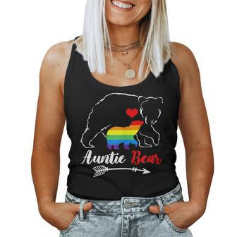 Lgbt Auntie Bear Aunt Gay Pride Proud Mom Women Tank Top | Mazezy