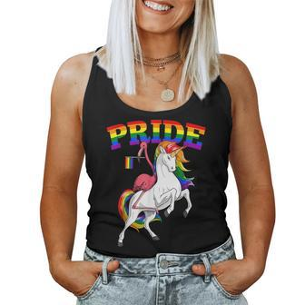 Lgbt Flamingo Bird Unicorn Gay Pride Rainbow Lgbtq Cute Women Tank Top | Mazezy