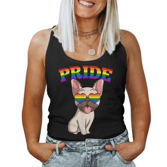 Lgbt French Bulldog Dog Gay Pride Rainbow Cute Lgbtq Women Tank Top | Mazezy