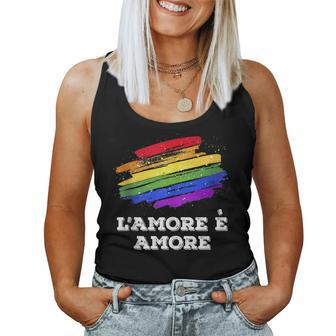 Lgbt Gay Lesbian Pride Rainbow Flag In Italian Women Tank Top | Mazezy