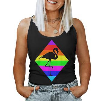 Lgbt Gay Pride Equal Rights Rainbow Queer Gay Flamingo Women Tank Top | Mazezy