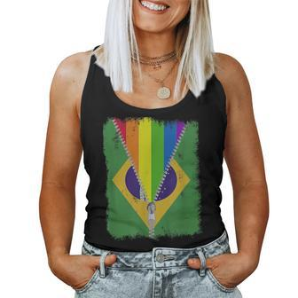 Lgbt Gay Pride Rainbow Brazil Flag Brazilian Women Tank Top | Mazezy UK