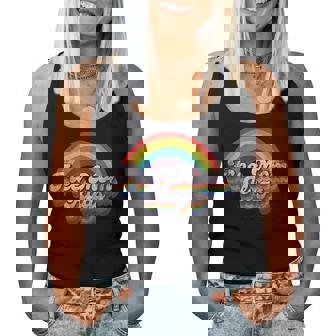 Lgbt Pride Month Free Mom Hugs Rainbow Heart Lgbt Flag Women Tank Top | Mazezy