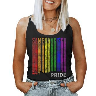 Lgbt Pride San Francisco Skyline Rainbow Flag Support Lover Women Tank Top | Mazezy