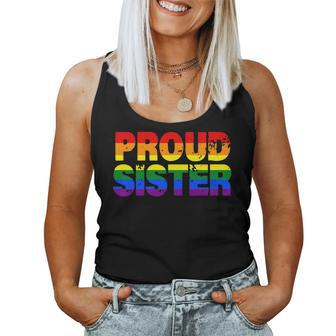 Lgbt Proud Sister Lgbtq Flag Gay Pride Sibling Women Tank Top | Mazezy