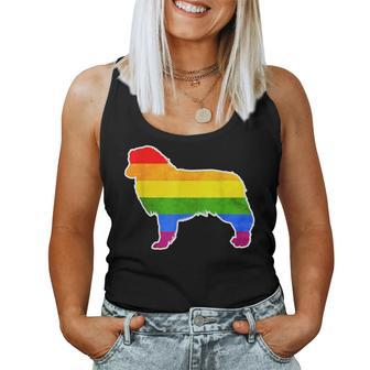 Lgbtq Australian Shepherd Dog Rainbow Gay Lesbian Pride Women Tank Top | Mazezy