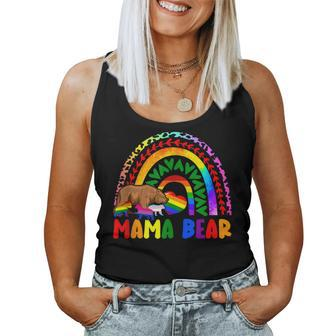 Lgbtq Mama Bear Support Lgbt Flag Gay Pride Month Rainbow Women Tank Top | Mazezy