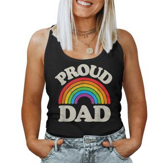 Lgbtq Proud Dad Gay Pride Lgbt Ally Rainbow Fathers Day Women Tank Top | Mazezy