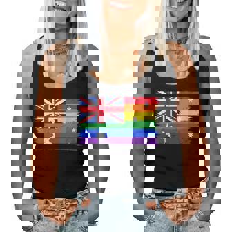 Lgbtq Rainbow Flag Of Australia - Australian Gay Pride Women Tank Top | Mazezy