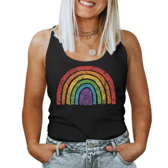 Lgbtq Rainbow Flag Gay Pride Lgbt Awareness Ally Vintage Women Tank Top | Mazezy