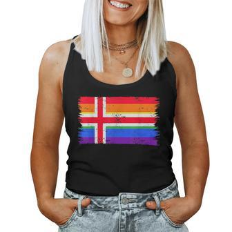 Lgbtq Rainbow Flag Of Iceland Gay Pride Women Tank Top | Mazezy