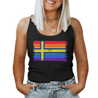 Lgbtq Rainbow Flag Of Sweden Swedish Gay Pride Women Tank Top | Mazezy CA
