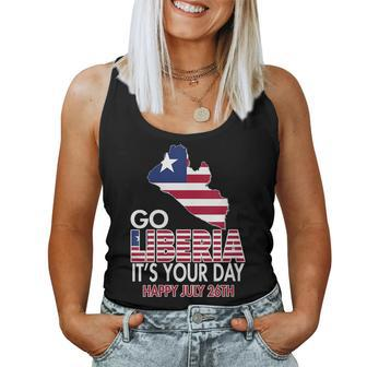 Liberia Its Your Independence Day Love Liberia Flag Map Women Tank Top | Mazezy AU