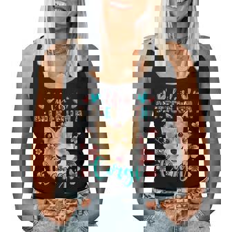 Life Is Better With A Corgi Western Leopard National Pet Day Women Tank Top | Mazezy