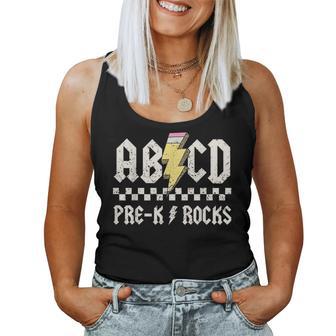 Lightning Abcd Teacher Student Pre K Rocks Back To School Women Tank Top - Thegiftio UK