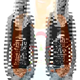 Most Likely To Eat Santa's Cookies Christmas Matching Family Women Tank Top | Mazezy