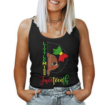 Little Miss Junenth Girl Toddler Black History Month Women Tank Top Basic Casual Daily Weekend Graphic - Seseable