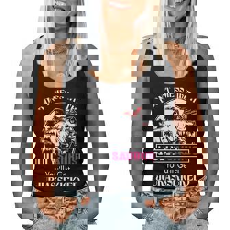 Lolly Grandma Gift Dont Mess With Lollysaurus Women Tank Top Weekend Graphic - Seseable