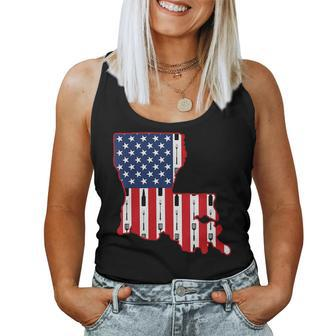 Louisiana Usa Fourth July 4Th Fathers Dad Bbq Beer Summer Beer Women Tank Top | Mazezy