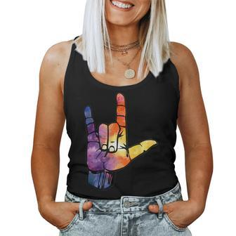 I Love You American Sign Language For Men Women Tank Top | Mazezy AU
