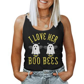 I Love Her Boo Bees Couples Halloween Adult His Women Tank Top - Thegiftio UK
