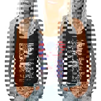 Love Costume Waitress 4Th July American Flag Fireworks Women Tank Top | Mazezy