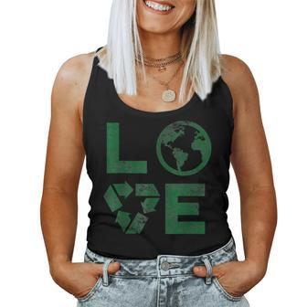 Love Earth Day 90S Vintage Recycling Kids Or Teacher For Teacher Women Tank Top | Mazezy DE