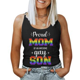 I Love My Gay Son Lgbt Pride Month Proud Mom Dad Women Tank Top | Mazezy