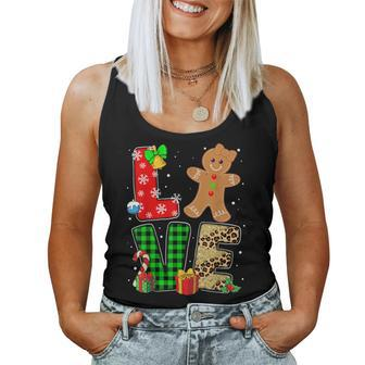 Love Gingerbread Girl Christmas Cookie Baking Family Xmas Women Tank Top - Monsterry DE