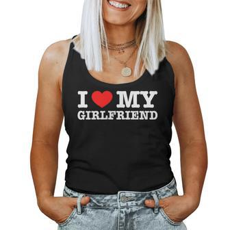 I Love My Girlfriend Pocket Saying Matching Couple Boys Mens Women Tank Top - Seseable