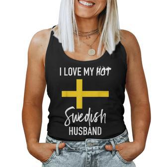 I Love My Hot Swedish Husband Wife Women Tank Top | Mazezy AU