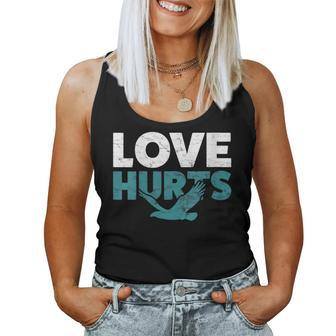 Love Hurts Eagles Vintage Women Tank Top - Monsterry