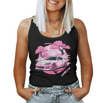 Love Jdm Girl Racer Pink Japanese Race Car Women Tank Top - Seseable