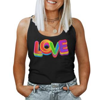 Love Lgbt Rainbow Flag Gay Pride Month Sf Pride Parade Women Tank Top | Mazezy