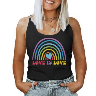 Love Is Love Rainbow Lgbt Gay Lesbian Pride Women Tank Top | Mazezy AU