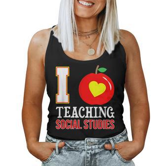 I Love Teaching Social Studies-High School Teacher-Back To Women Tank Top | Mazezy